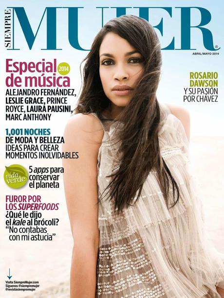 Rosario Dawson For Siempre Mujer Magazine,April/May 2014