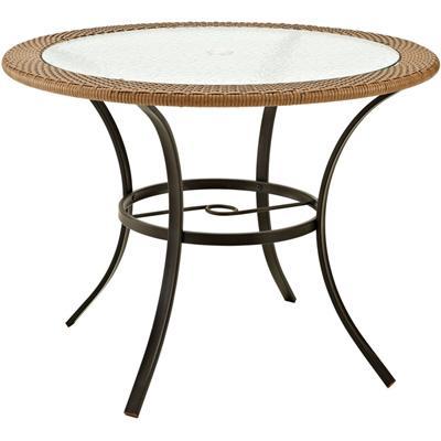 Lucie Outdoor 42-Inch Wicker Dining Table