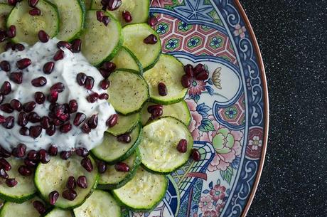 Indian Spiced Courgette & Pomegranate Salad