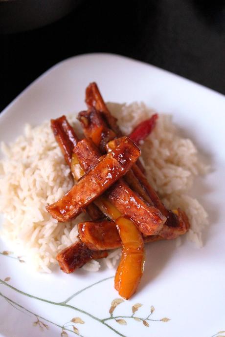 Tofu with Pomegranate Molasses and Chili