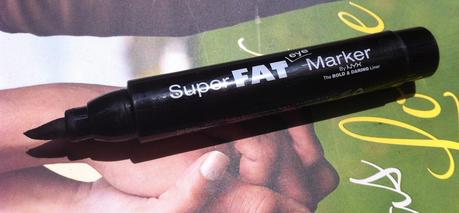 NYX Super Fat Eye Marker Carbon Black - Review, Swatch, EOTD