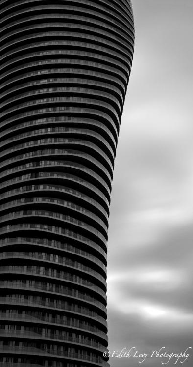 Toronto, architecture, Mississauga, Marilyn Monroe Towers, Absolute Towers, black and white, monochrome