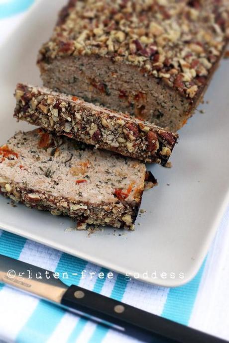 Tasty Gluten-Free Turkey Meatloaf with Sundried Tomatoes and Pecan Crust ( turkey meatloaf )