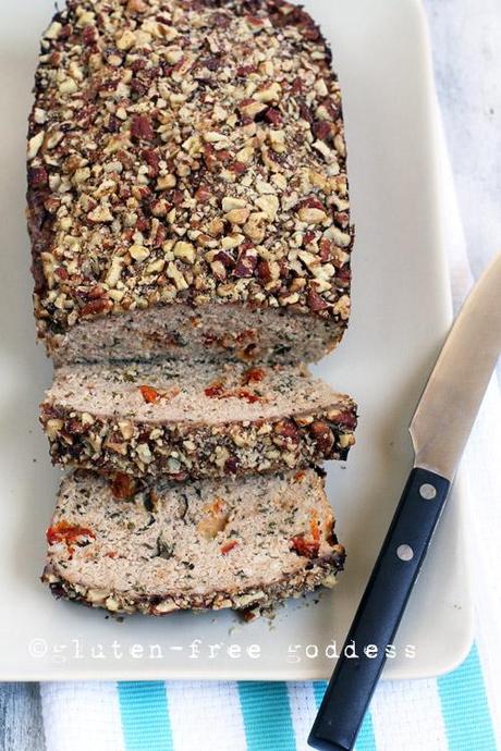 Gluten-Free ( turkey meatloaf ) Turkey Meatloaf with Sundried Tomatoes and Pecan Crust