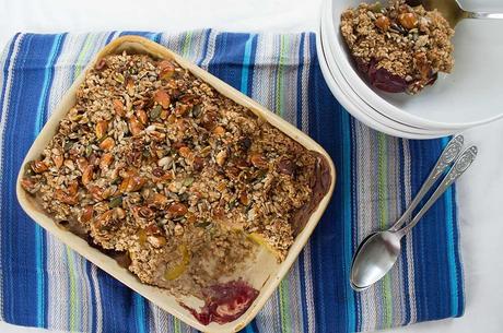 Plum Baked Spiced Oatmeal (Vegan, Low GL, Gluten Free)