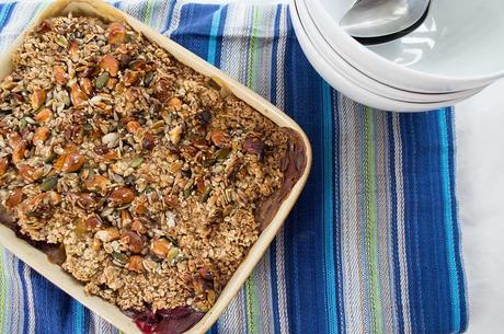 Plum Baked Spiced Oatmeal (Vegan, Low GL, Gluten Free)