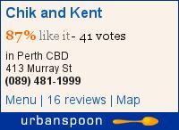 Chik and Kent on Urbanspoon