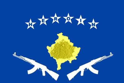kosovo heroin flag