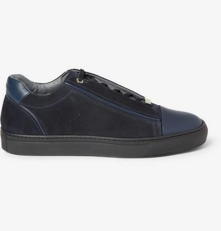 Low-Top, High-Brow:  Brioni Slam Suede and Leather Sneakers