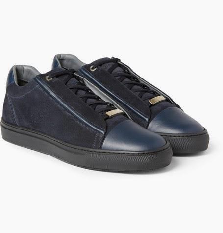 Low-Top, High-Brow:  Brioni Slam Suede and Leather Sneakers