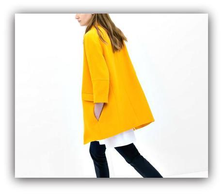 Zara Piquet Coat Yellow 79.2