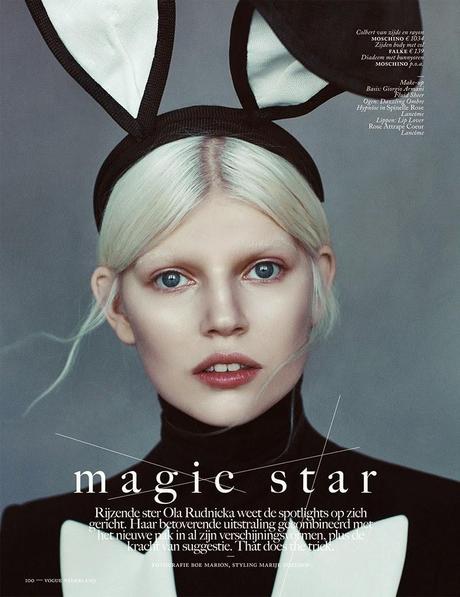 Ola Rudnicka for Vogue Magazine, Netherlands, April 2014