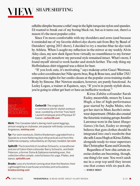 Hilary Rhoda, Jessica Hart For Vogue Magazine, US, April 2014