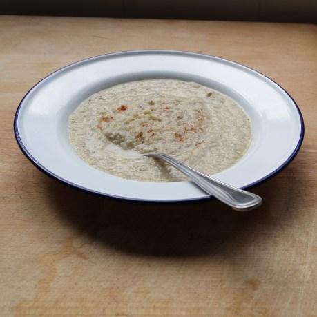 Roasted Jerusalem artichoke and Cauliflower soup