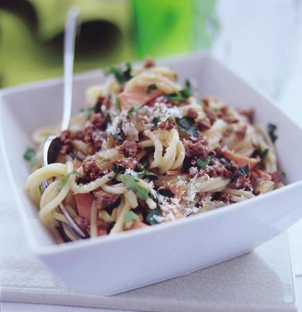 A tasty Vegetarian Spaghetti Carbonara