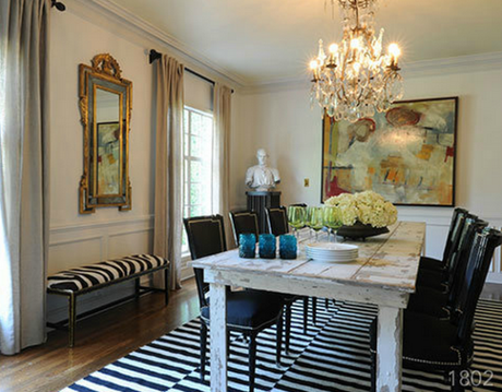 modern traditional dining room