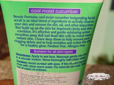 Beauty Formulas Cucumber Invigorating Facial Scrub Review Beauty Formulas Cucumber Invigorating Facial Scrub Review