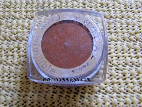 loreal infallible eyeshadow endless chocolat review and swatch