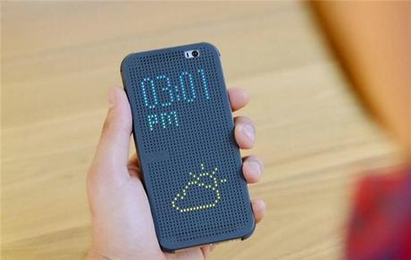 Dot View Case for the HTC One (M8).