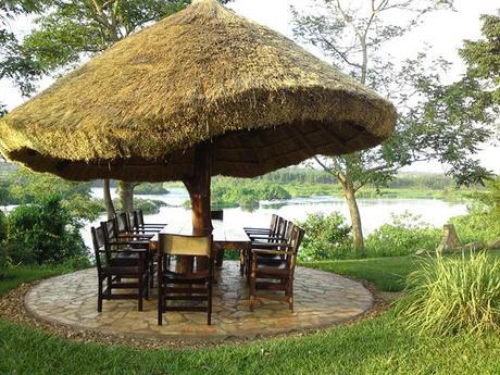 River Nile dining room view The Haven Lodge Jinja