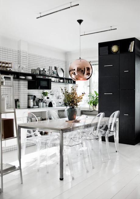 inspiration board | bright white kitchen + copper