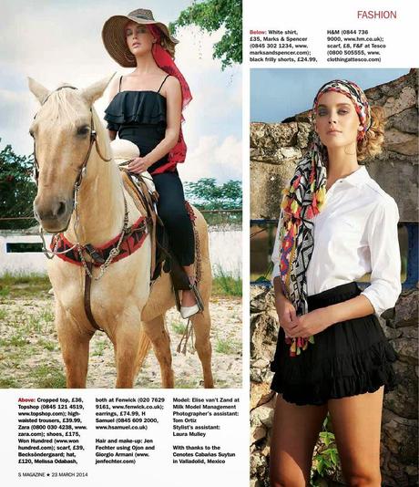 Elise Vant Zand For Sunday Express Magazine,UK , March 2014