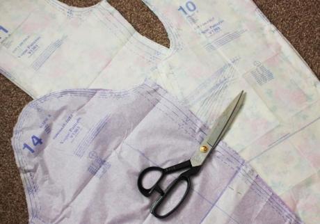 my stretch fabric DIY sewing project - pattern pieces