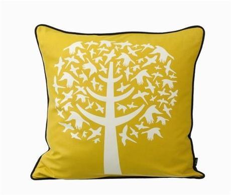 Bird Leaves in Yellow design by Ferm Living