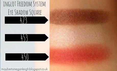 Inglot Freedom System Eye Shadow Square's- 423, 453, 450