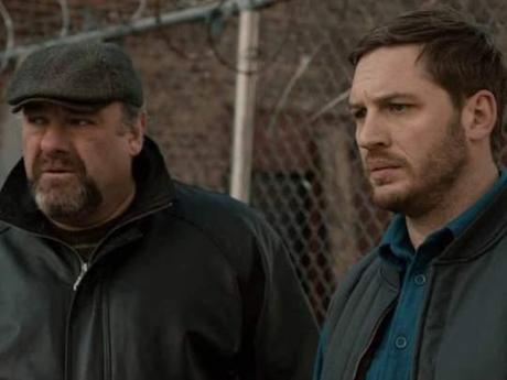 Tom Hardy and James Gandolfini in the crime movie 'The Drop'