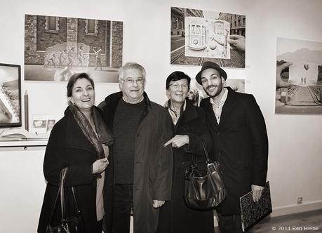 Cathy Lebizay, Guy Vandekerckhove and Ben Heine at Ben Heine Opening at DCA Gallery - Belgium - 2014