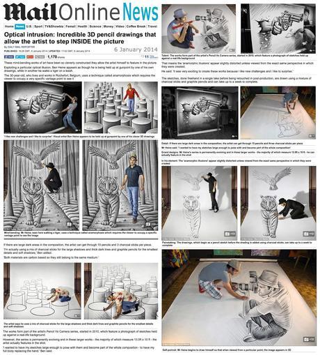 Ben Heine Art - News Article in Daily Mail - UK (January 2014)