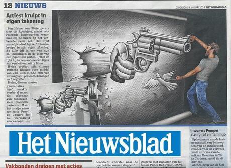 Ben Heine Art - News Article in Het Nieuwsblad - Belgium (January 2014)