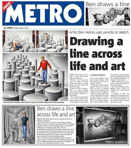 Ben Heine Art - News Article in Metro - UK (January 2014)