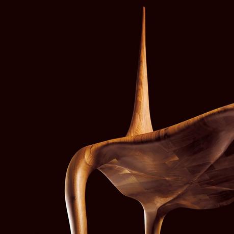 Lady Sting Chair Solid American Walnut Finish by Paco Camús