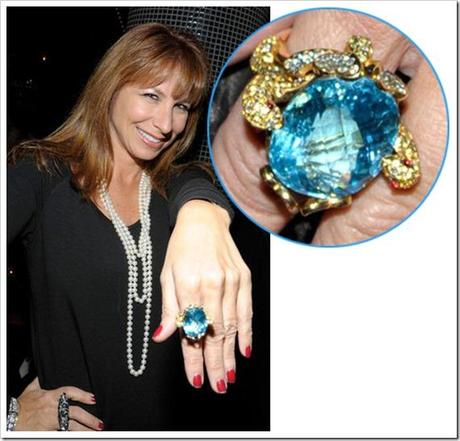 Jill Zarin giant aquamarine ring