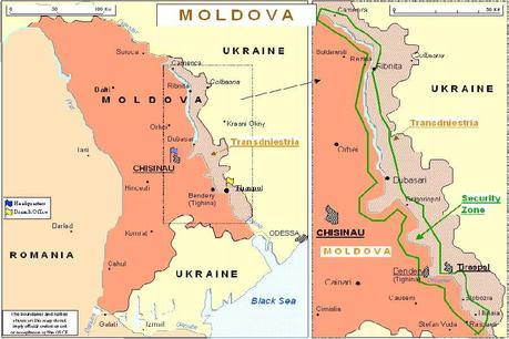 Transdniestria and Moldavia map