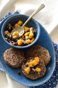 Garlicky-Red-Quinoa-Patties-with-Mango-Black-Bean-Salsa-2