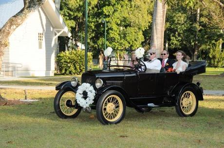 Vintage wedding car