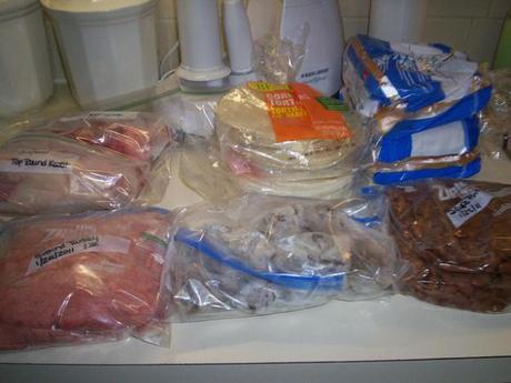 properly freezing once a month meals