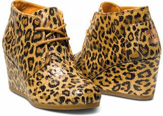 Shoe of the Day | TOMS+ Leopard Snake Desert Wedges