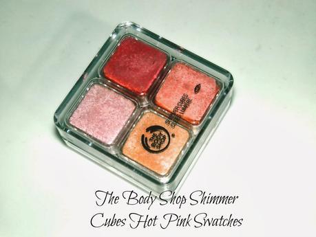 The Body Shop Shimmer Cubes Hot Pink Swatches