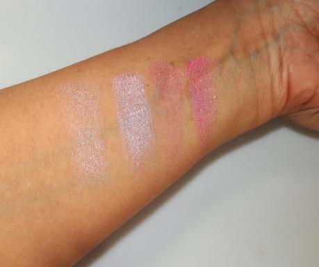 The Body Shop Shimmer Cubes Hot Pink Swatches