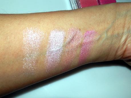 The Body Shop Shimmer Cubes Hot Pink Swatches