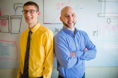 Goldwater Scholarship winners from left Nigel Michki and Sean Bearden in Fronczak Hall