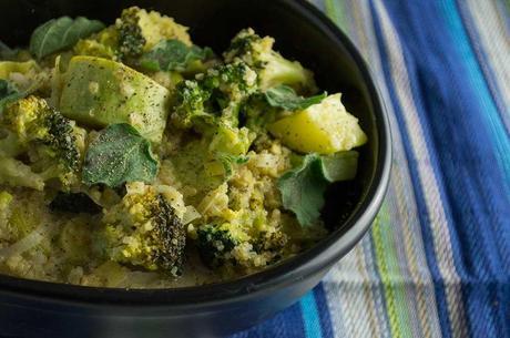 Green Vegetable Quinoa + New Advice on Vegetable Intake