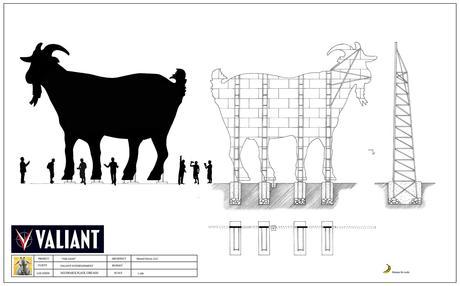 VALIANT to Erect WORLD’S LARGEST FREESTANDING GOAT for World Record Title at C2E2 2014! VALIANT to Erect WORLD’S LARGEST FREESTANDING GOAT for World Record Title at C2E2 2014!
