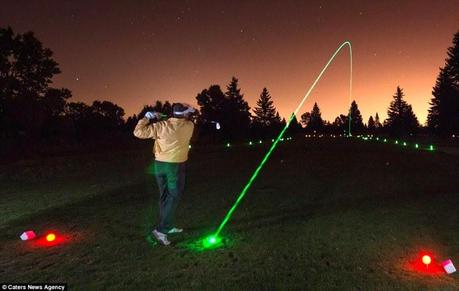golf balls lights up when hit ... play the game colourfully
