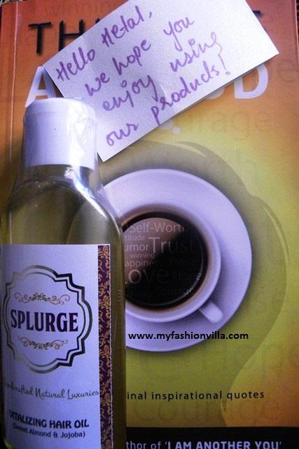 SPLURGE Vitalizing Hair Oil