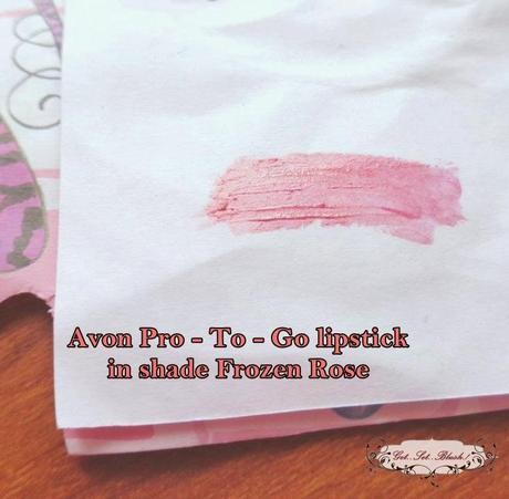 Avon Pro-To-Go lipstick in shade Frozen Rose - Review,Swatches